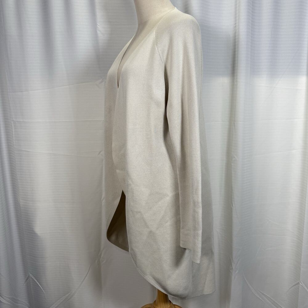 Eileen Fisher Silk Organic Cotton Knit Cardigan Sweater Women's Size S Ivory - Picture 3 of 8